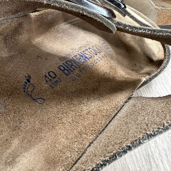 Birkenstock Franca Slide Sandal Adult Unisex L9 M7 Adjustable Strap Nubuck Beige - Picture 12 of 14